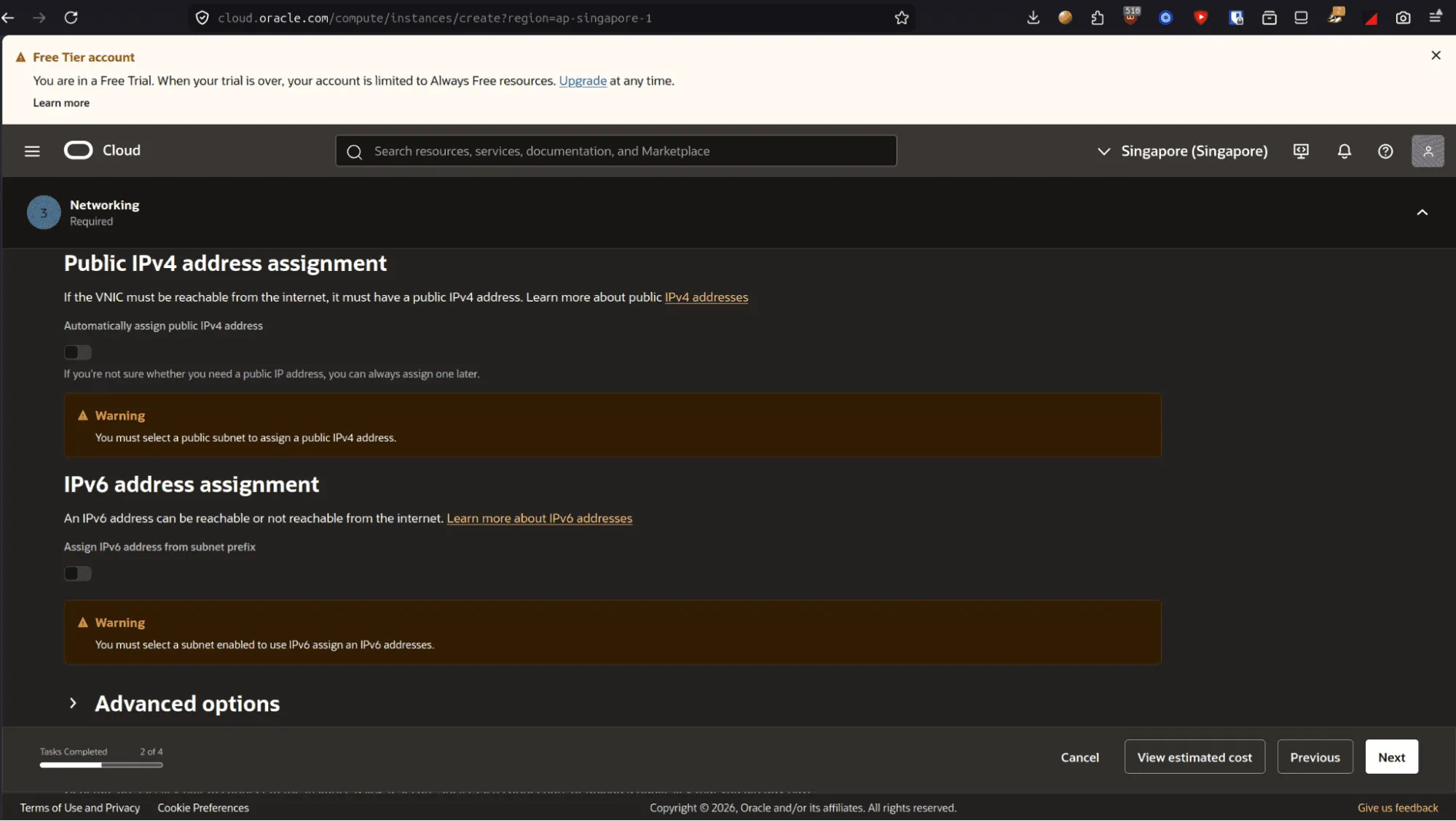 No IPv4?