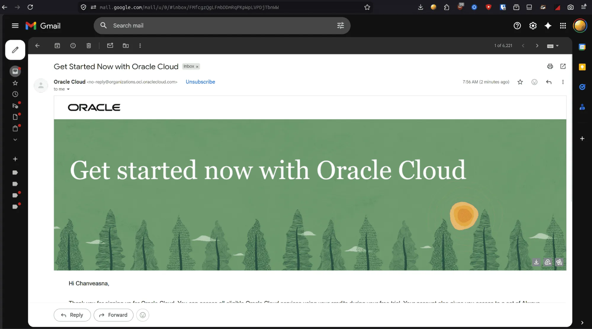 Email Account Creation Completed