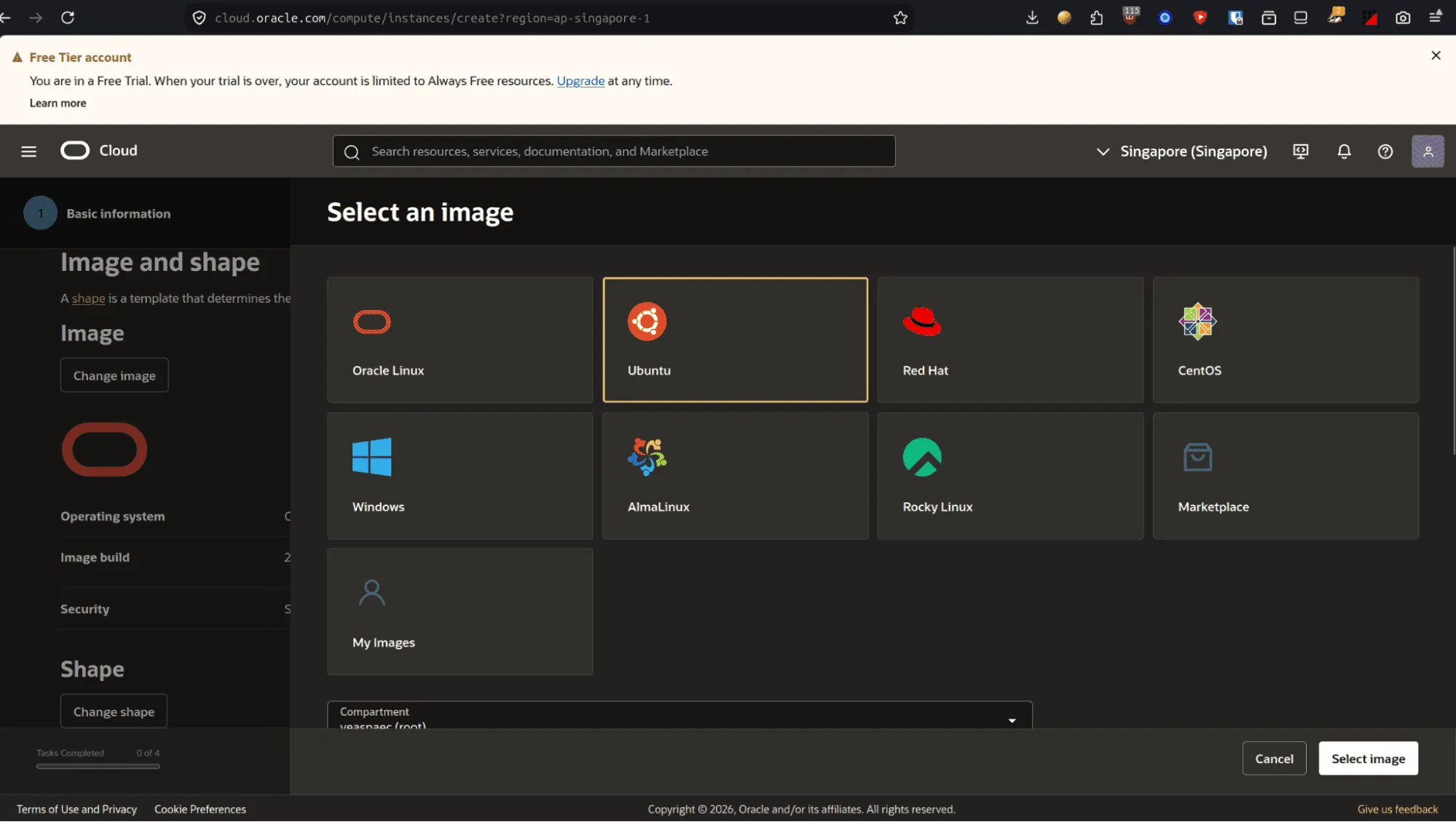 OS Image Selection