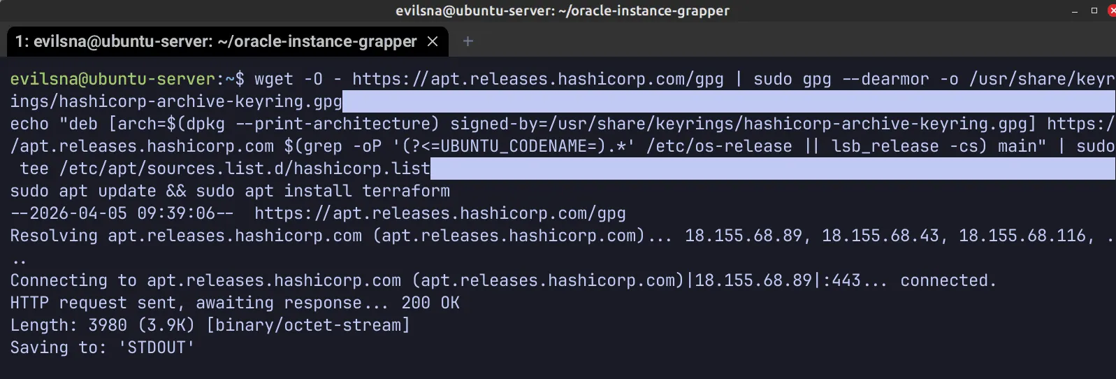 Install from Terminal