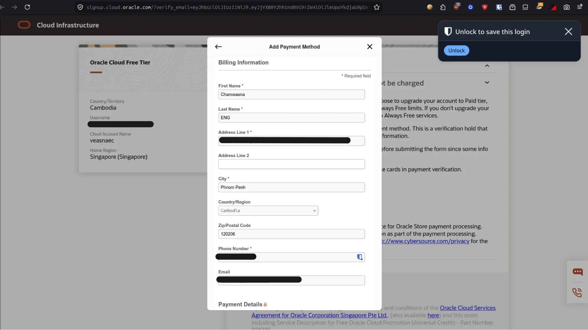 Add Payment Method Page